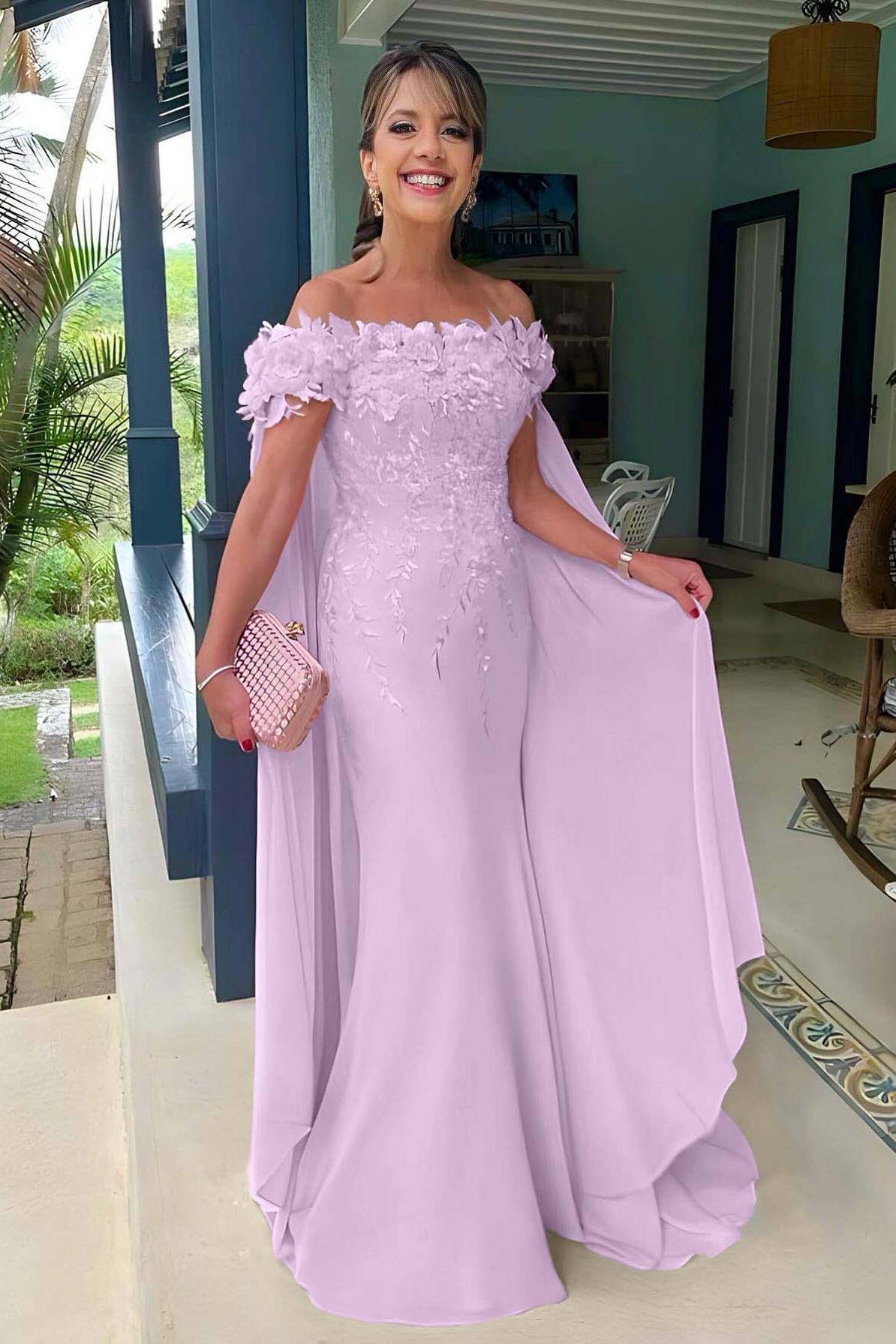 Off the Shoulder Sleeveless Long Mermaid Evening Formal Dress With Appliques