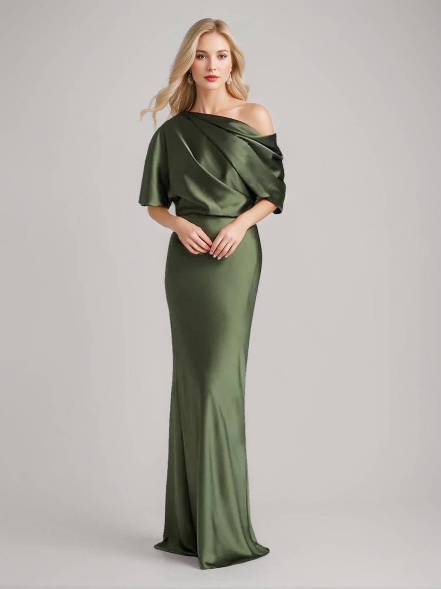 One Shoulder Column Gown for the Mother of the Bride