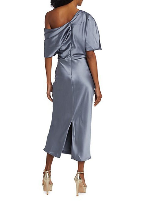 One Shoulder Column Sheath Gown for the Mother of the Bride