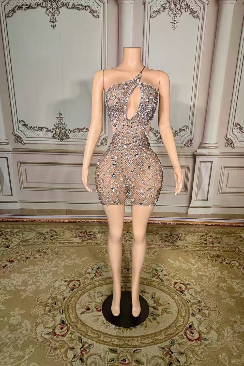 One Shoulder Homecoming Dresses Cut Out Bodycon Party Cocktail Dresses