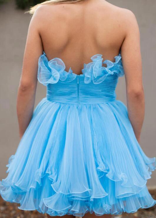 Short Strapless Homecoming Dresses (ZD11704)