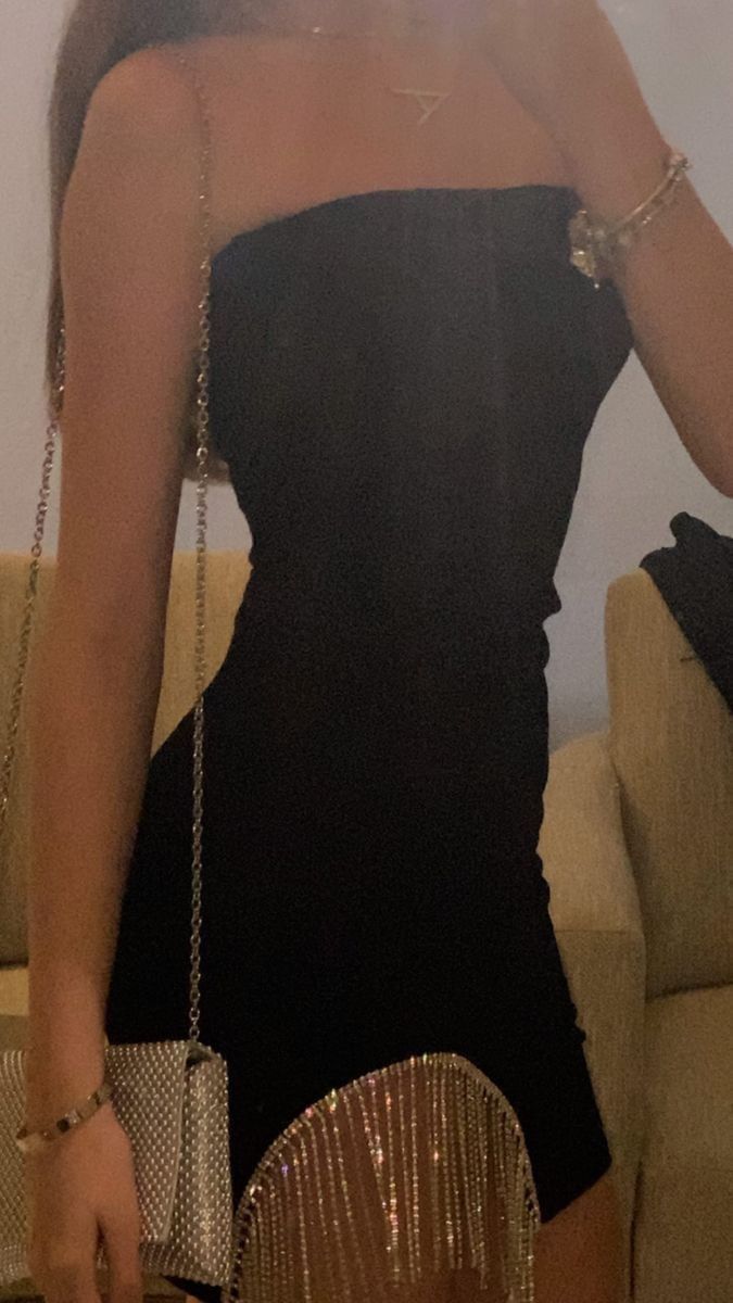 Simple Black Tassel Irregular Tight Hip Birthday Skirt Homecoming Dress - View 2 | VelvetHem