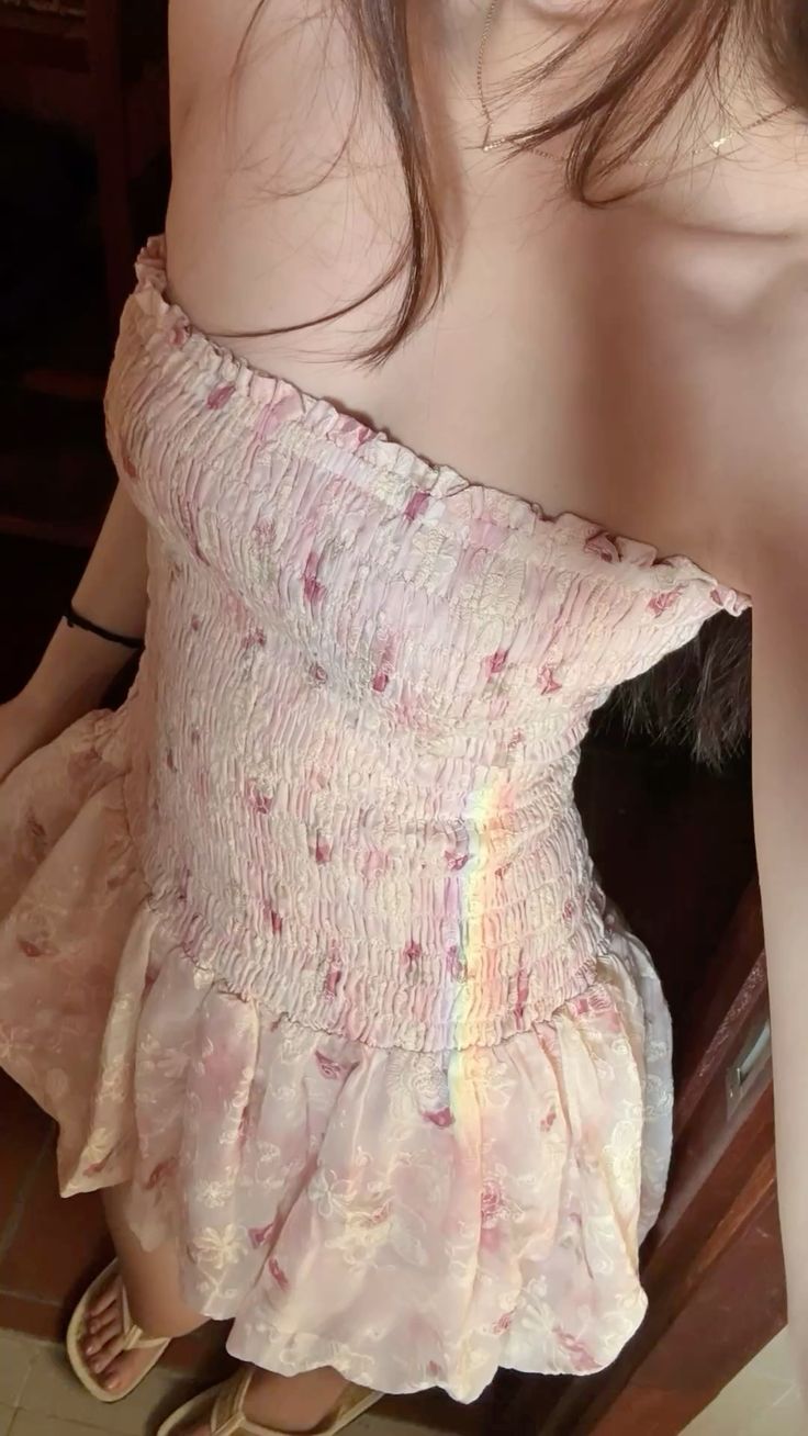Sweet Pink Printed Pleated Waist Chiffon A-line 16th Birthday Homecoming Dress - View 2 | VelvetHem