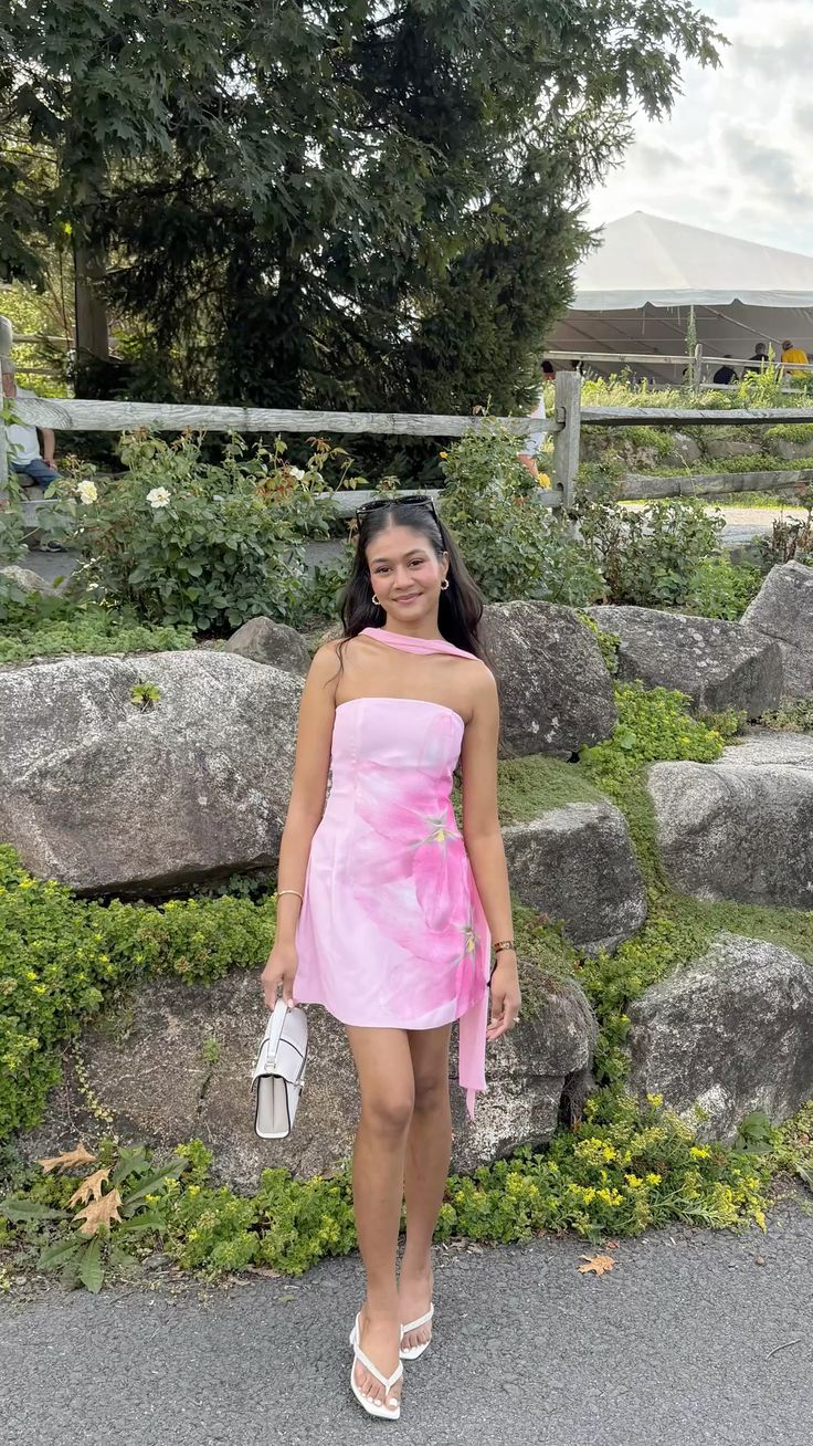 Sweet Printed Tube Top With Ribbon A-line 16th Birthday Homecoming Dress - View 2 | VelvetHem