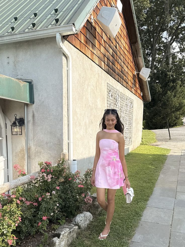 Sweet Printed Tube Top With Ribbon A-line 16th Birthday Homecoming Dress - View 3 | VelvetHem