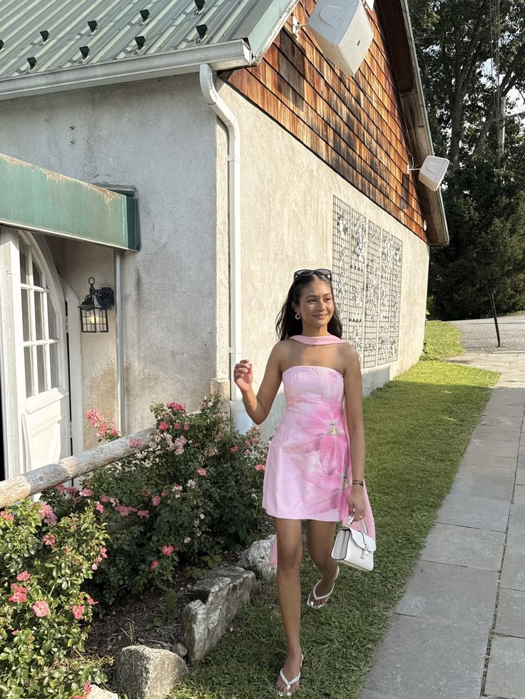 Sweet Printed Tube Top With Ribbon A-line 16th Birthday Homecoming Dress - View 5 | VelvetHem