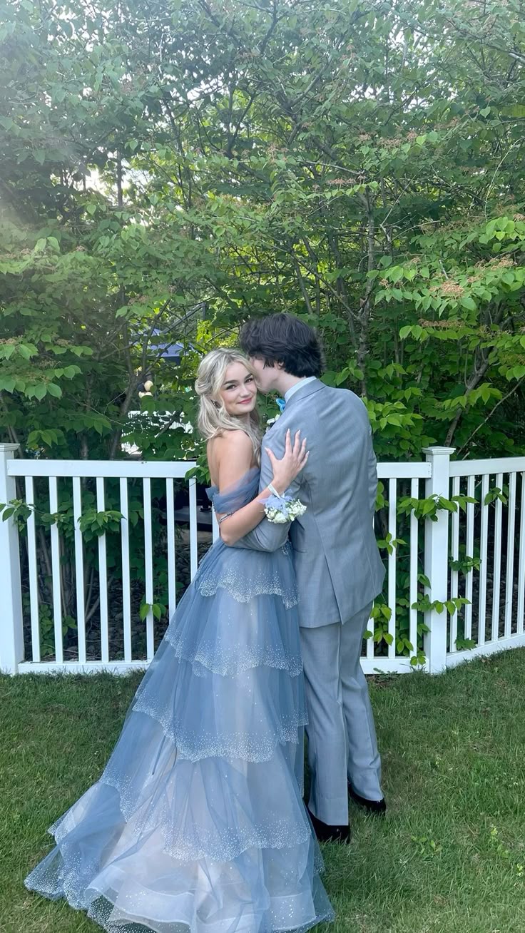 Princess Blue Off-shoulder Layered Tulle Long Ball Gown Evening Dress - VelvetHem