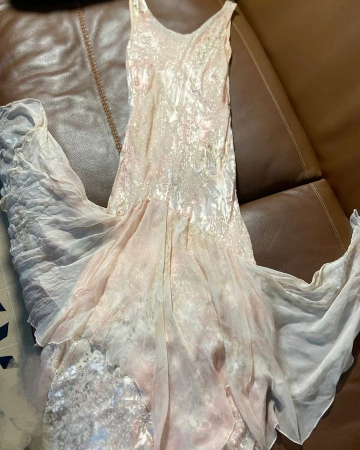 Dreamy Light Pink Gradient Floral Print Mermaid Shoulder Strap Chiffon Long Prom Dress Evening Dress - View 3 | VelvetHem