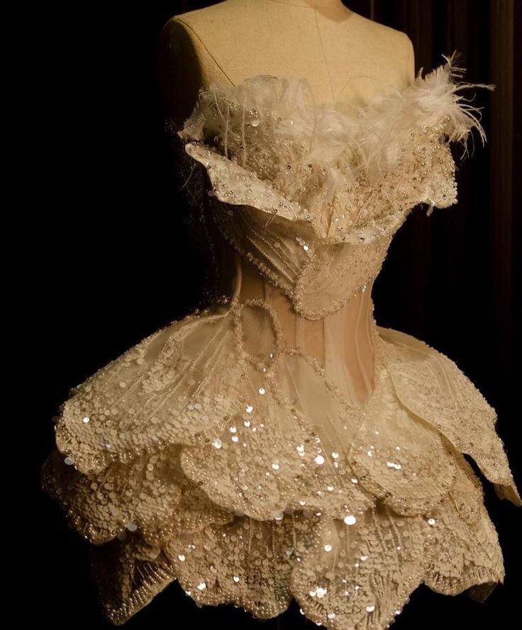 Luxury Palace Tube Top Feather Sequin Waist 17th Birthday Homecoming Dress - View 3 | VelvetHem