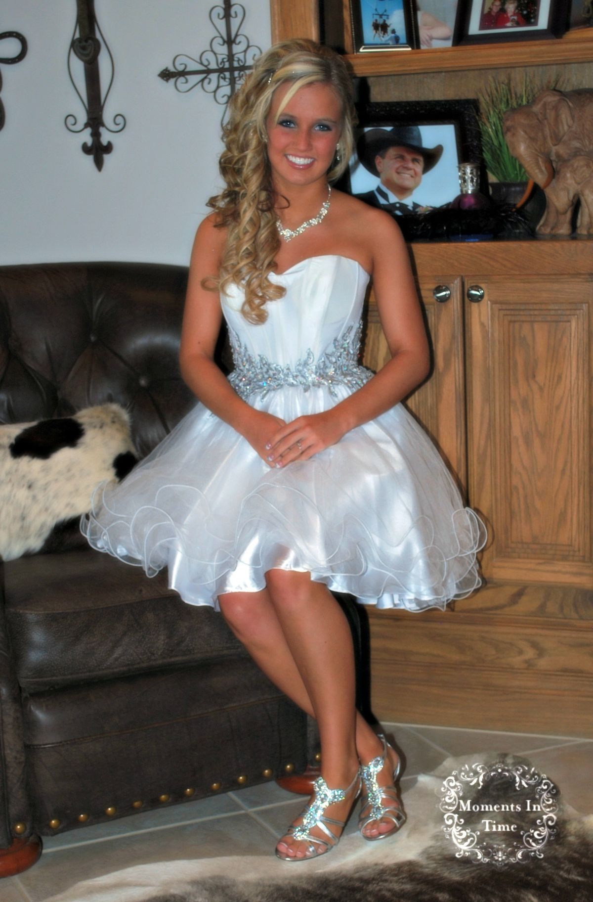 Sweet Princess Rhinestone Tulle Puff Skirt Satin Tulle Birthday Party Homecoming Dress - VelvetHem