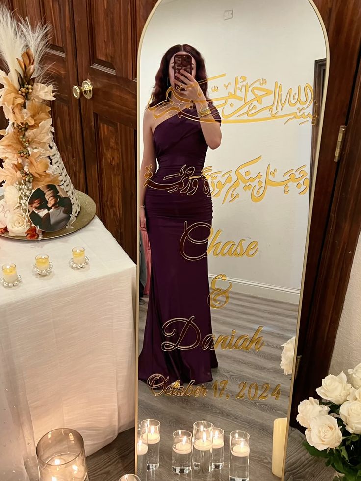 Elegant Deep Purple One-Shoulder Satin Mermaid Long Prom Dress Evening Dress - VelvetHem