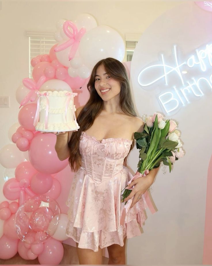 Sweet Satin Tube Top Herringbone Pink Dark Pattern A-line 17th Birthday Homecoming Dress - VelvetHem