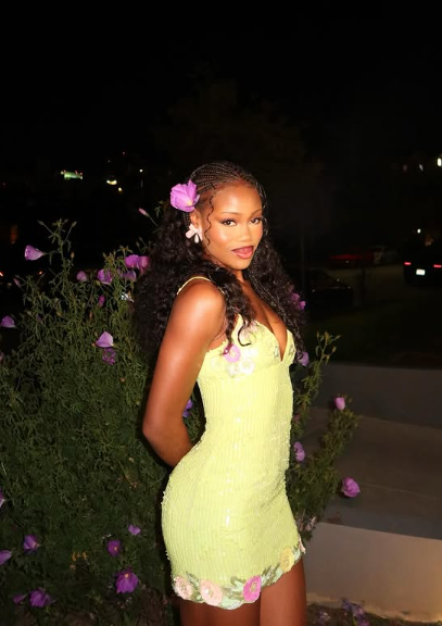Sexy Suspender Yellow Sequin Hip 19th Birthday Homecoming Dress - VelvetHem