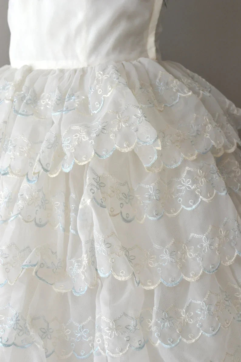 Cute White Tube Top Cake Birthday Dress Homecoming Dress