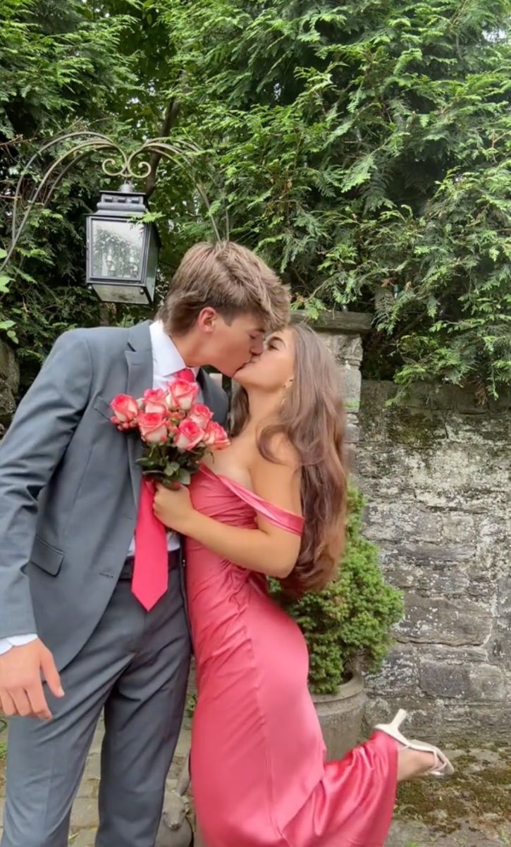 Sweet Pink Slim-Fit Off-the-Shoulder Satin Long Prom Dress Evening Dress Bridesmaid Dress - VelvetHem