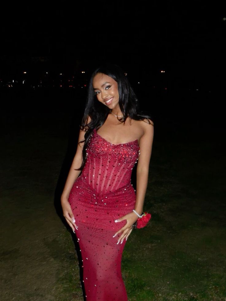 Sexy Burgundy Mermaid Sequin Sheer Tulle Long Prom Dress Evening Dress - VelvetHem