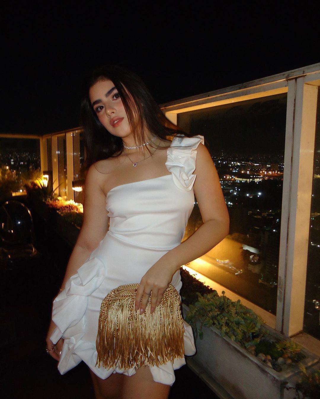 Elegant White One-shoulder Collar Ruffled Slim Fit Bud Satin Birthday Party Homecoming Dress - VelvetHem