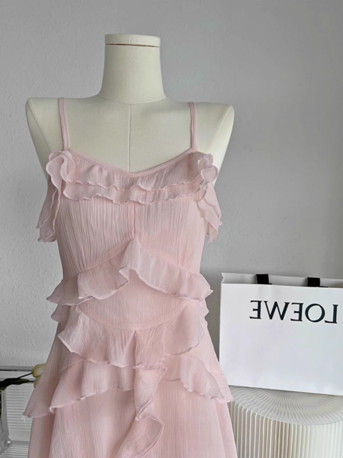 Sweet Pink Irregular Ruffles Short Party Dress Holiday Dress