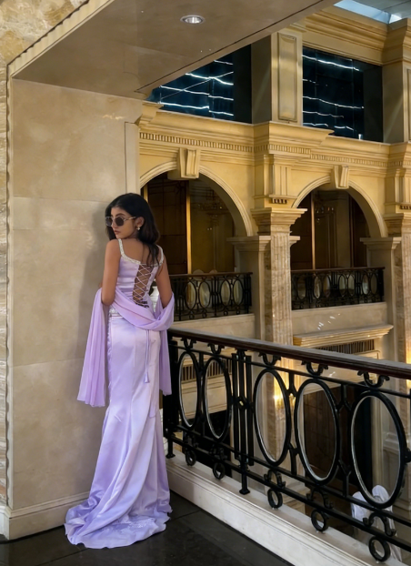 Vintage Purple Mermaid Square Neck Spaghetti Strap Satin Long Prom Dress Evening Dress