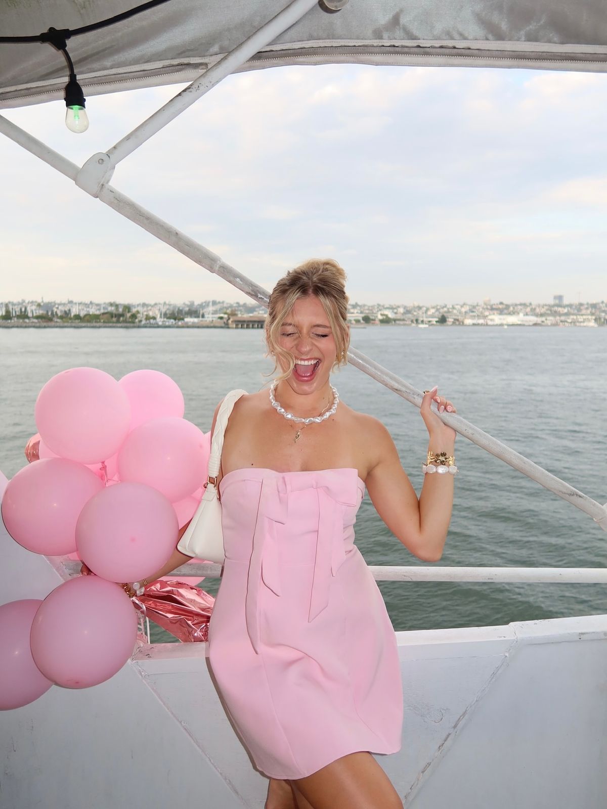 Sweet Pink Bow Waist A-line Birthday Party Homecoming Dress - VelvetHem