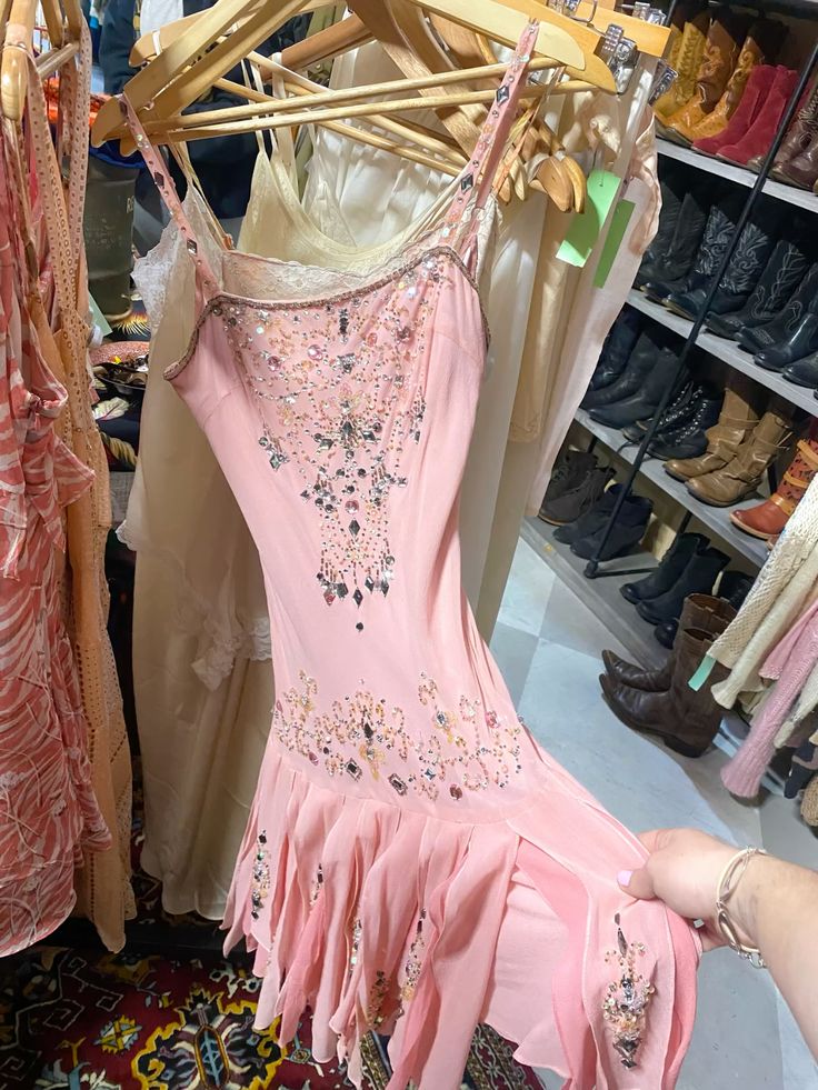 Gorgeous Light Pink Strappy Rhinestone Sequin Chiffon Birthday Homecoming Dress - View 2 | VelvetHem