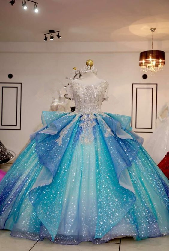 Charming Ombre Ball Gown,Sweet 16 Dress,Princess Dress Y2384 - VelvetHem