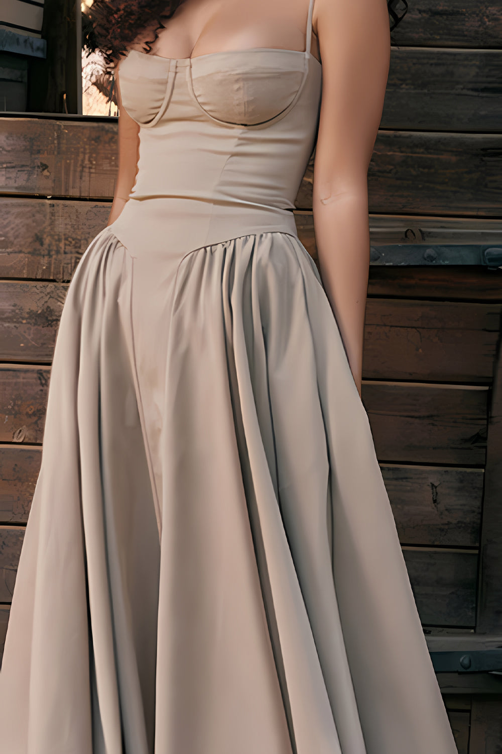 Simple A-Line Spaghetti Straps Tea Length Graduation Party Dress - View 15 | VelvetHem