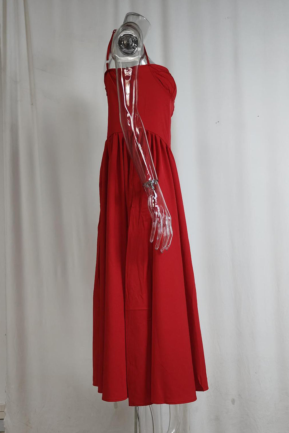 Simple A-Line Spaghetti Straps Tea Length Graduation Party Dress