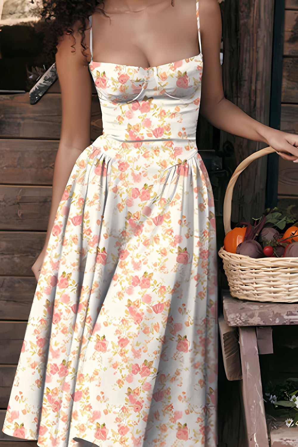 Simple A-Line Spaghetti Straps Tea Length Graduation Party Dress - View 13 | VelvetHem