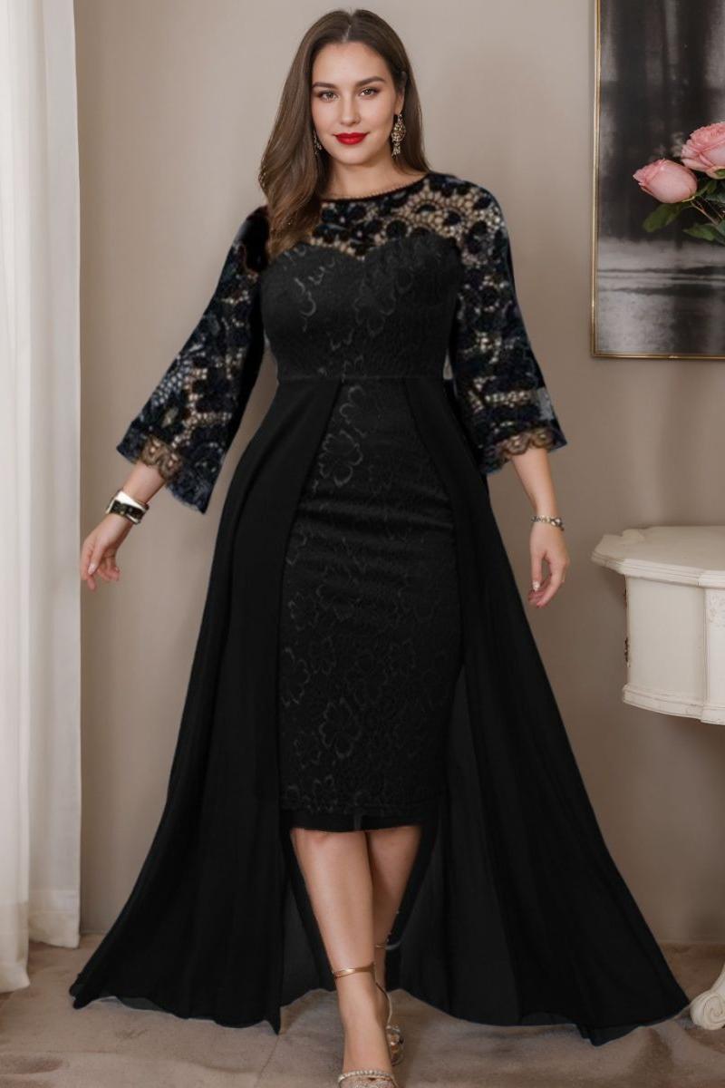 Plus Size Mother of the Bride A Line Sweetheart Asymmetrical Dress with Appliques