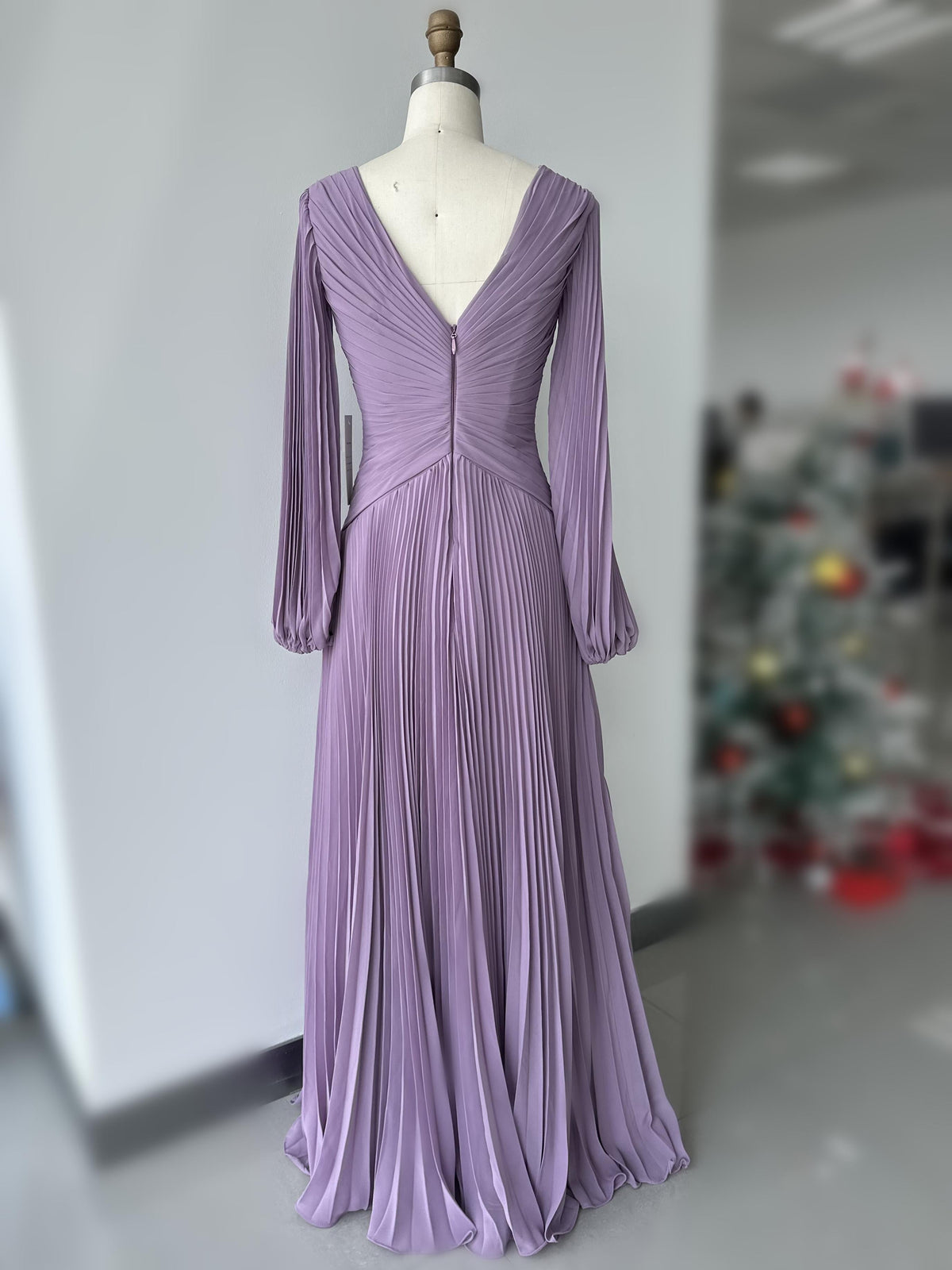 Plus Size V Neck A Line Gown for the Mother of the Bride with Ruched Detail