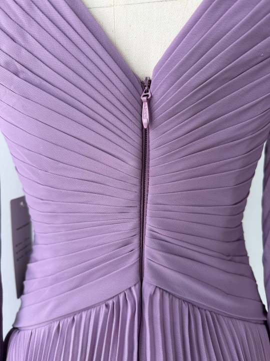 Plus Size V Neck A Line Gown for the Mother of the Bride with Ruched Detail