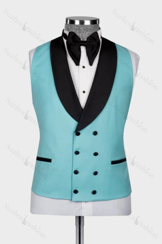 Pool Shawl Lapel 3 Piece Wedding Men Suit