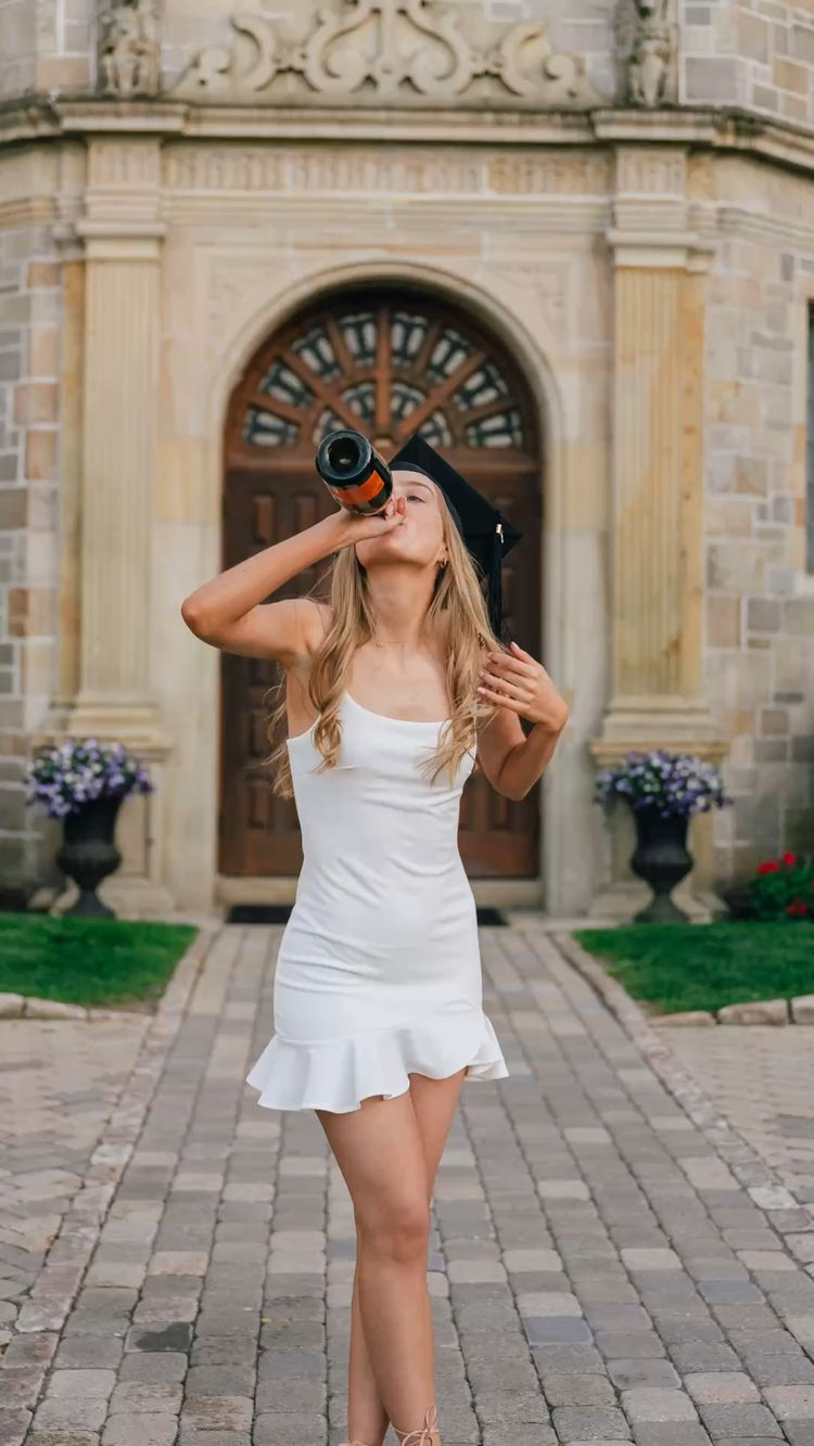 White Spaghetti Straps Graduation Dress,White Homecoming Dress Y2986 - VelvetHem