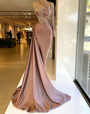 Lace prom dresses, evening dresses, custom make prom dress, arabic prom dress, new arrival evening dresses, fashion evening gowns, elegant prom dress - VelvetHem