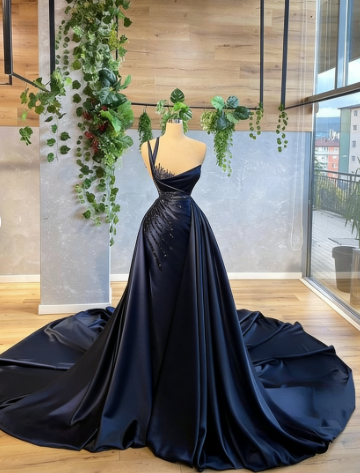 New Arrival black Long evening Prom Dress