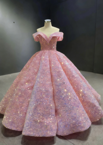 Burgundy Quinceanera Dress Off The Shoulder Sequins Ball Gown Sweet 16 Dress - View 6 | VelvetHem