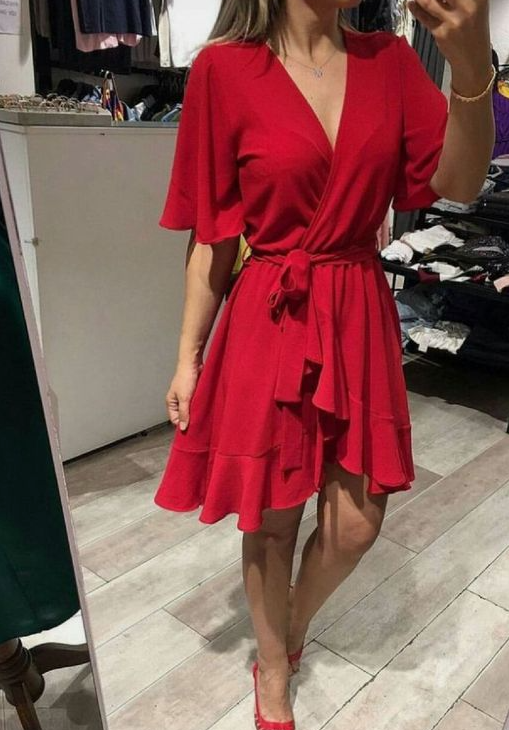 Red Short Party Dress,Cocktail Dresses - VelvetHem