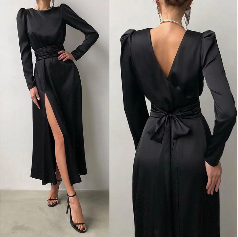 Fashion Prom Dresses Black Sexy Evening Dress - VelvetHem