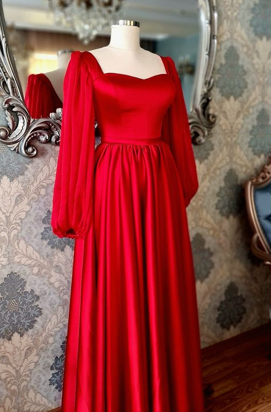 Red Prom Dress, Evening Dress - VelvetHem