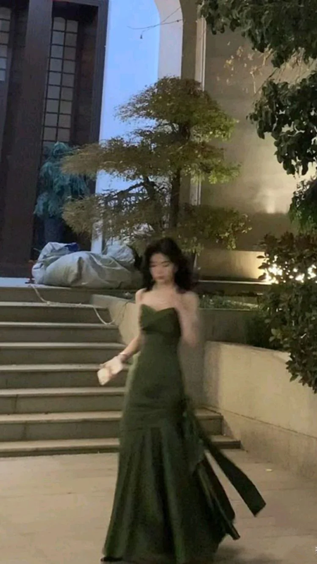 Green long dress Prom Dresses Formal Dress