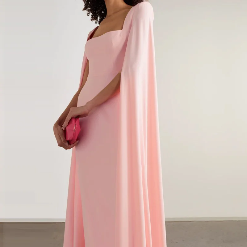 Women's Square Neck Evening Dress Long Sleeve New Fashion Gown fg6064 - View 3 | VelvetHem