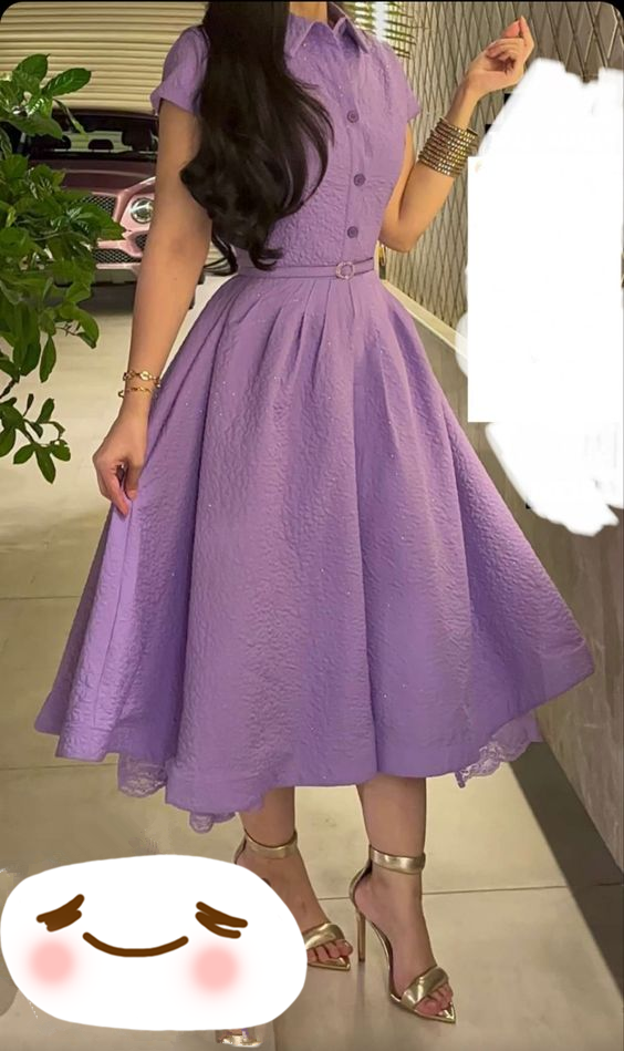 Purple A-line Party Dress, Purple Party Gown - VelvetHem