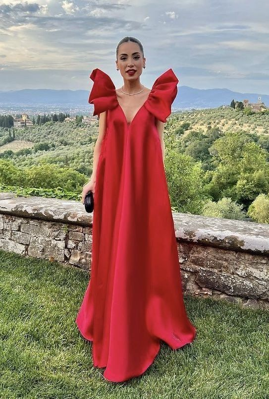 Red long formal prom dress, long evening party Gown - VelvetHem