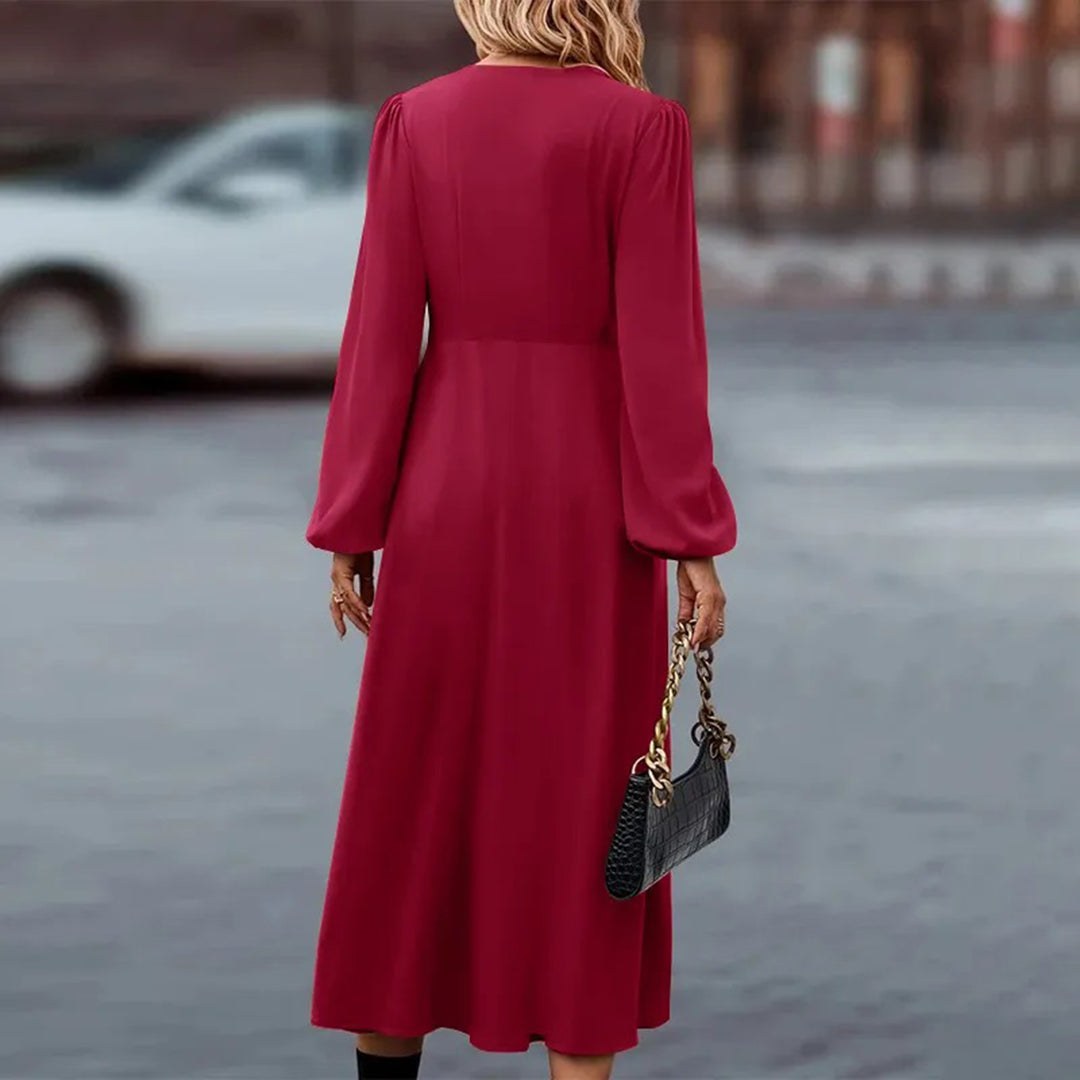 Oneida Boho V-neck Maxi Dress for Women Office and Evening