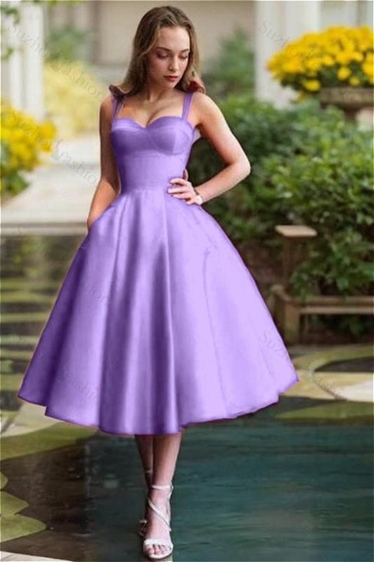 Red Spaghetti Strap Sweetheart Sleeveless A Line Short Homecoming Dress