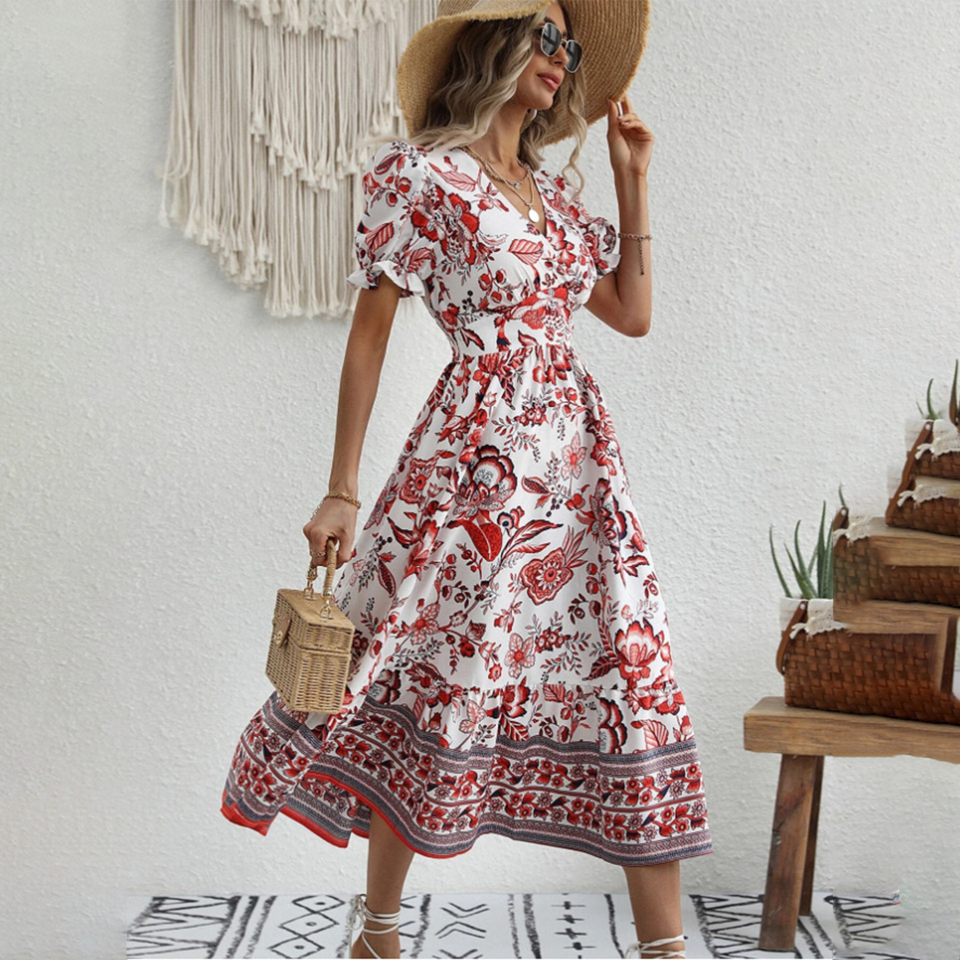 Nigella Elegant Floral Dress for Women Brunch Outfit Idea