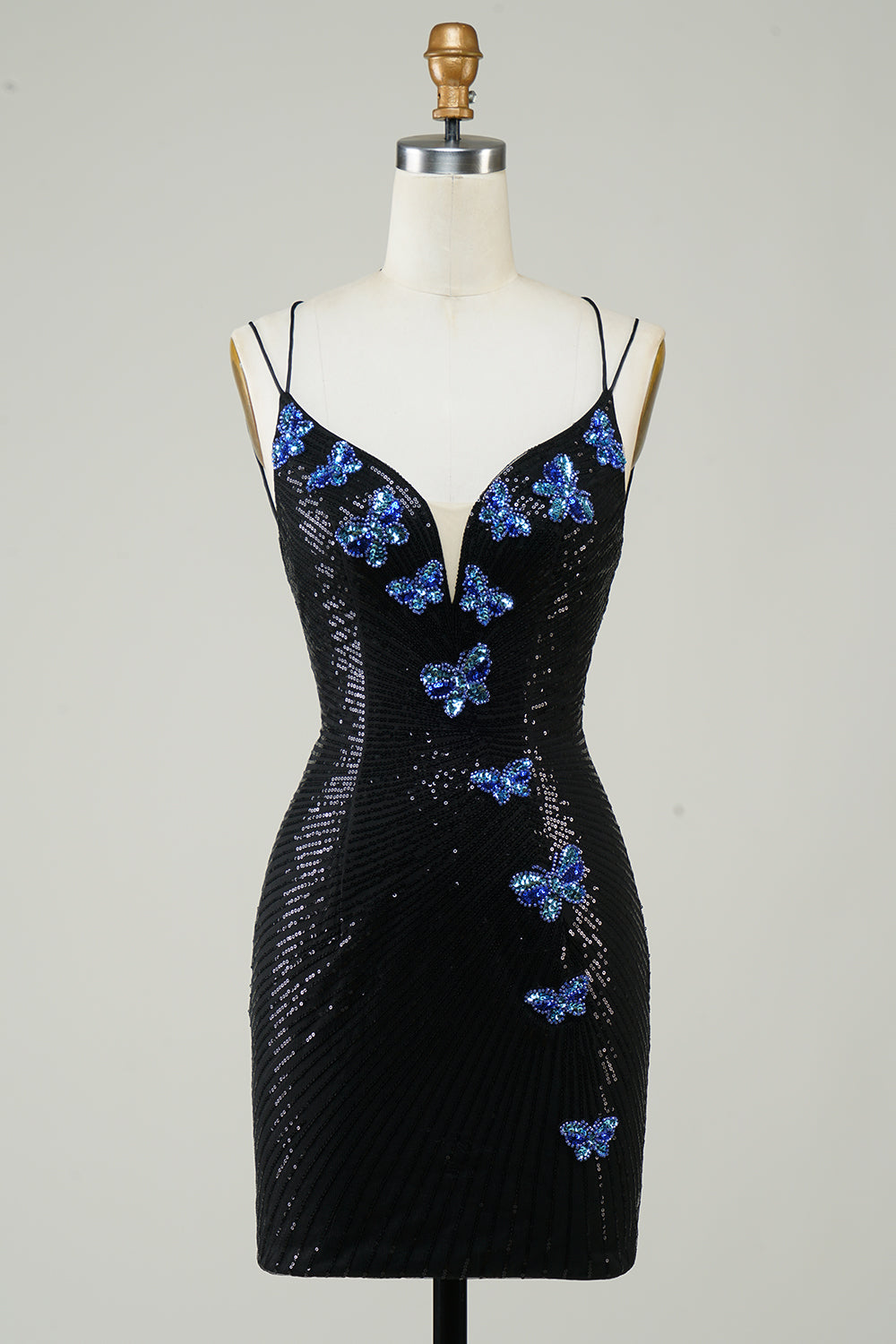 Royal Blue Homecoming Dresses Sequin Beaded Tight Short Cocktail Dresses
