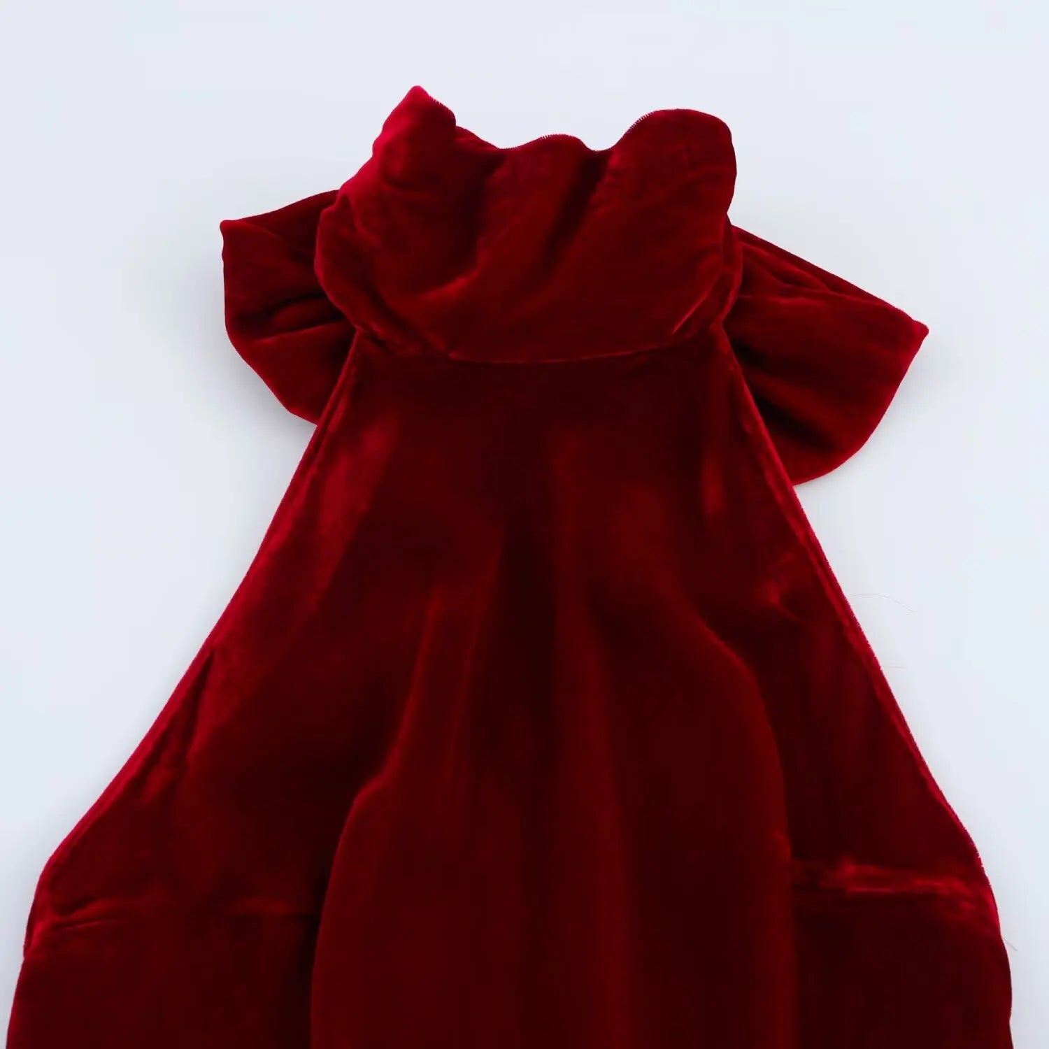 Solid Sleeveless Backless Bow Zipper Long Dress