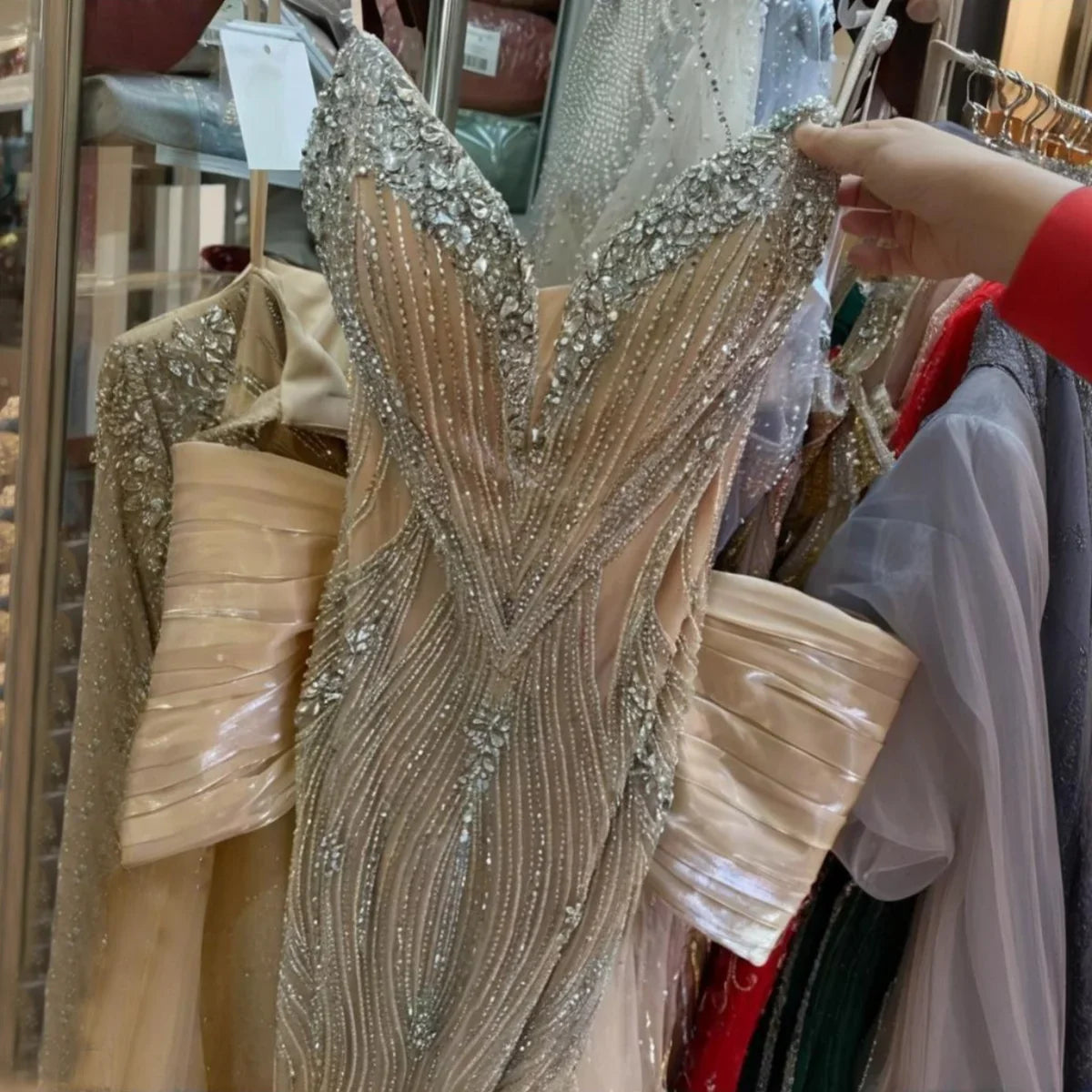 Zapdress Pink 2025 Mermaid Beaded Evening Dresses with Cape Wedding Party Gowns for Women DLA73061 Customized (ZD17230)